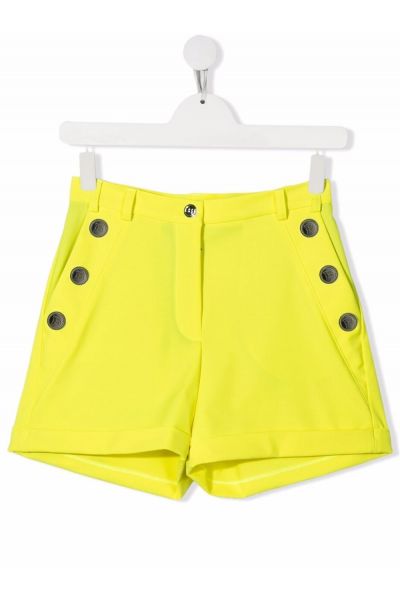 TEEN decorative-buttons tailored shorts YELLOW