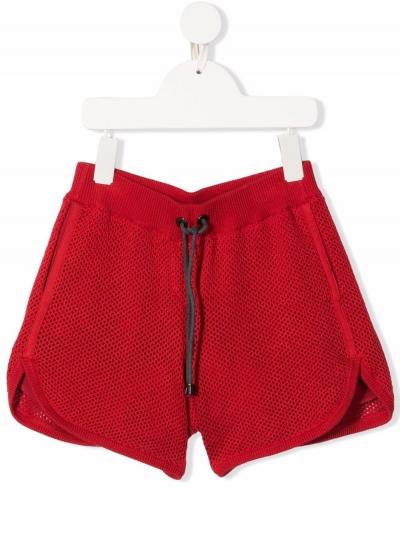 perforated Bermuda shorts