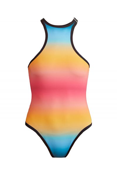 multicolour print onepiece swimsuit