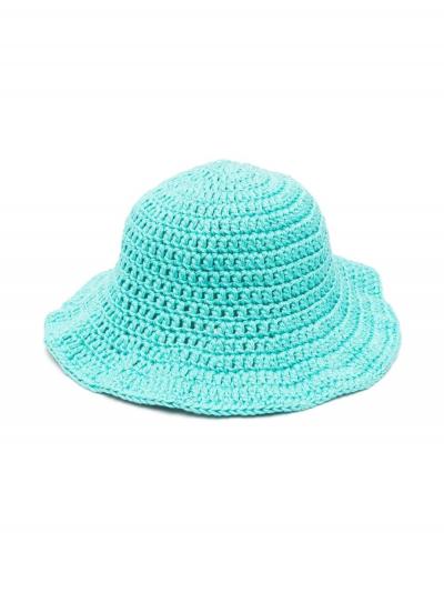 crochet-knit organic cotton hat