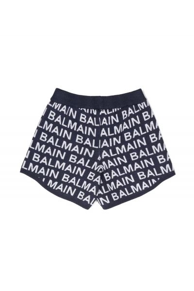 intarsia-knit logo shorts