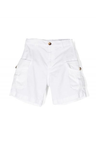 thigh-length cotton shorts