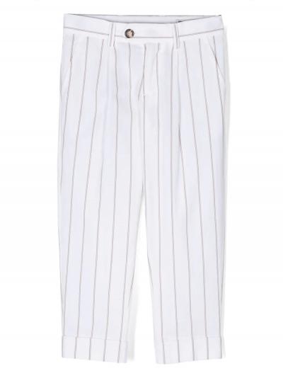 pinstripe cotton trousers