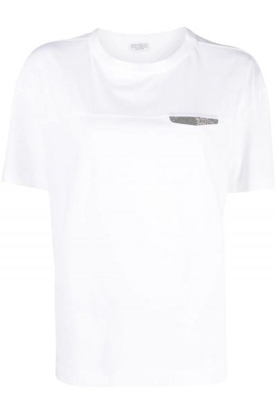 embellished cotton T-shirt