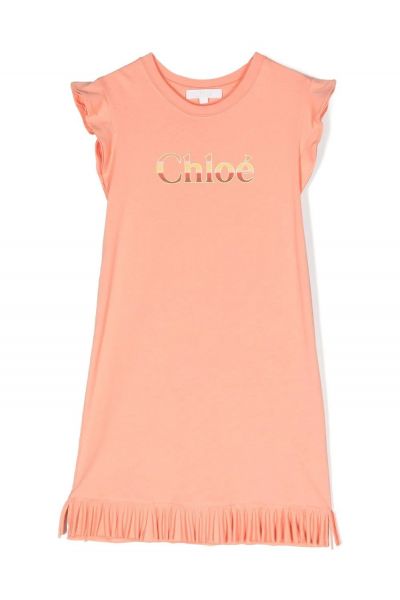logo-print sleeveless T-shirt dress
