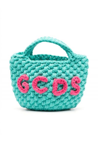mini logo-appliquè crochet bucket bag