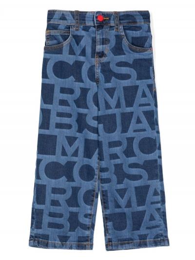 all-over logo print jeans