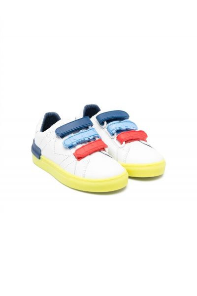 colour-block leather sneakers