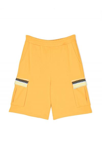 zigzag-print cotton shorts