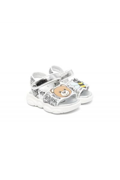 Teddy Bear & Bee glitter sandals