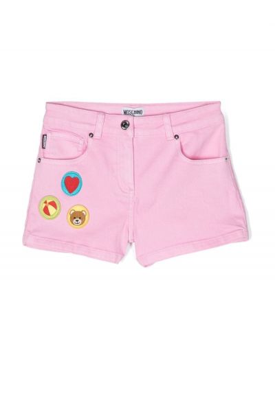 patch-detail mini shorts