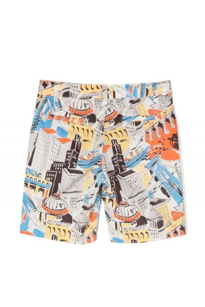 graphic-print Bermuda shorts