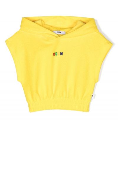 logo-print sleeveless hoodie