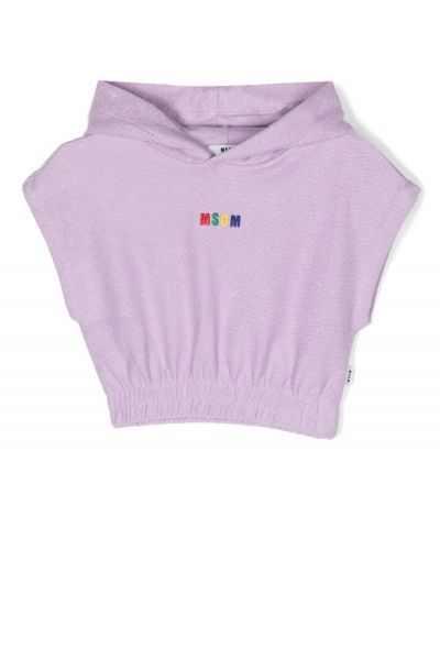 logo-embroidered hooded top
