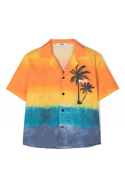 palm-tree cotton shirt