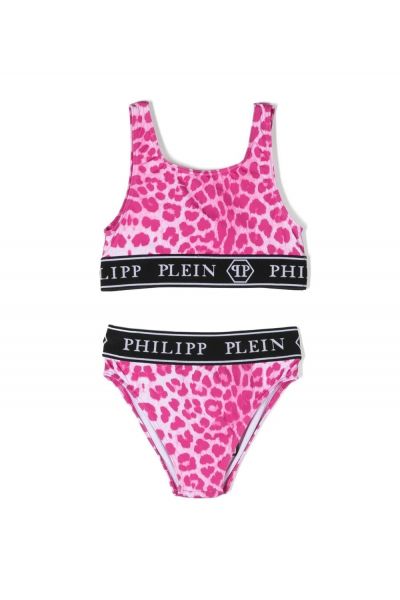 Leopard-print bikini set