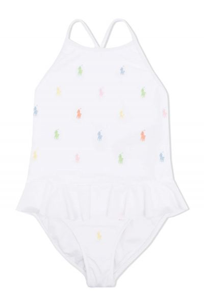Pony embroidered one-piece swimsuit