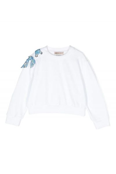 bow-detail cotton sweatshirt