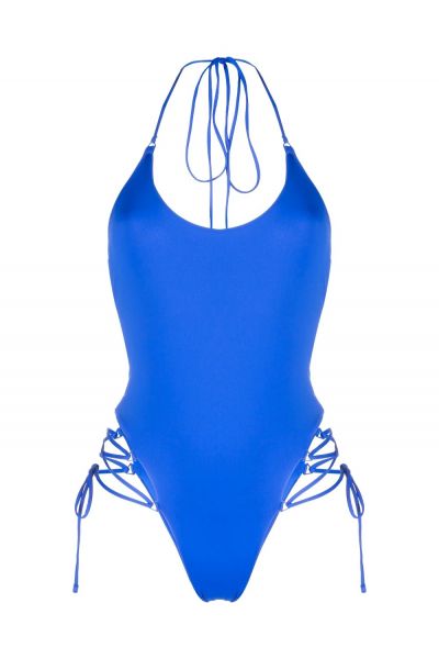 side-tie open-back swimsuit