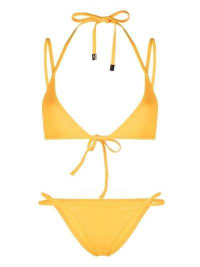 strappy triangle bikini set