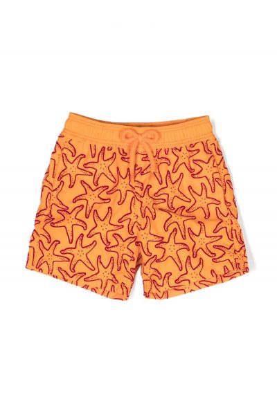 logo-patch starfish-print swimming shorts