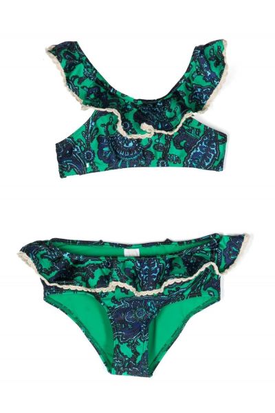 Tiggy paisley-print bikini set