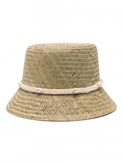 shell-embellished bucket hat