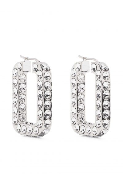 Charlotte crystal-embellished hoop earrings