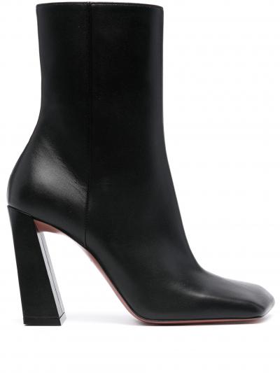 Marine 100mm leather ankle boots
