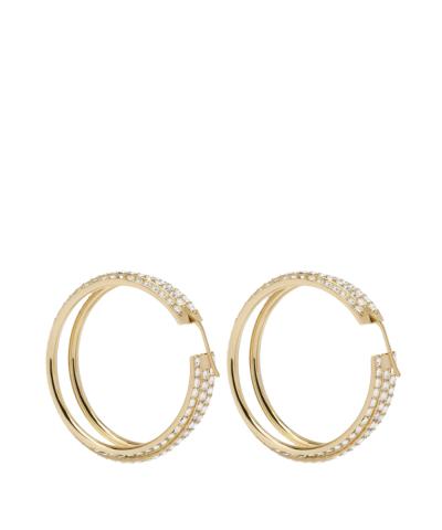 Vittoria hoop white crystals with gold base