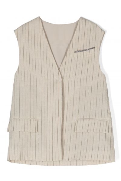 pinstriped lurex waistcoat