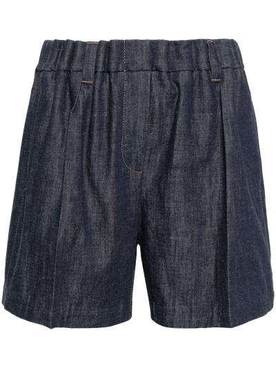 high-rise denim shorts