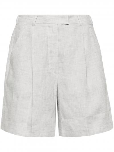 linen tailored shorts
