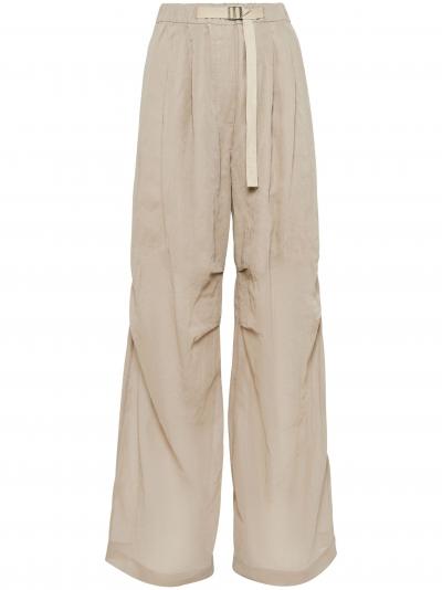 belted cotton-organza trousers