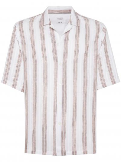 striped short-sleeve shirt