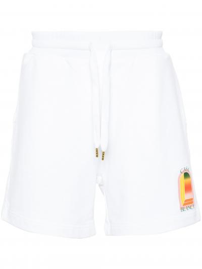 logo-print organic cotton shorts