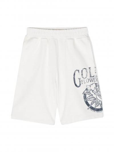 mid-rise cotton track shorts