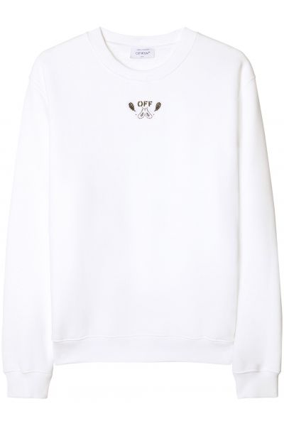 bandana-embroidered cotton sweatshirt