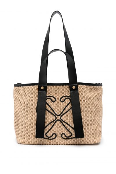 Arrows-embroidered tote bag