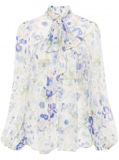 Natura floral-print blouse