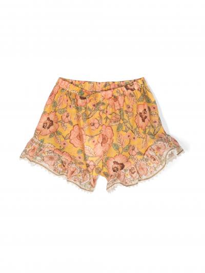 Junie floral-print ruffle-trim shorts