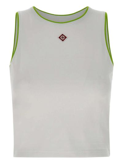 logo-patch tank top