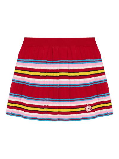 striped mini skirt
