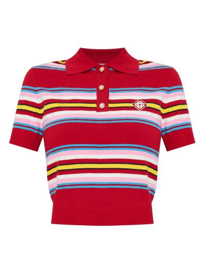 striped polo top