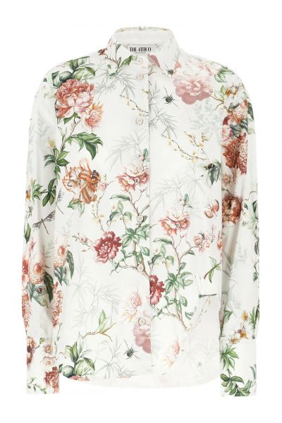floral-print shirt